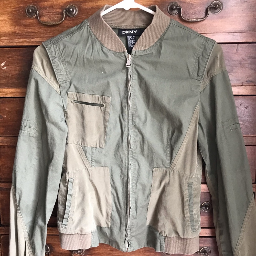 DKNY olive green super lightweight jacket